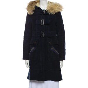 Marc by Marc Jacobs — Quilted Parka with Fur-Trimmed Hood — Size S